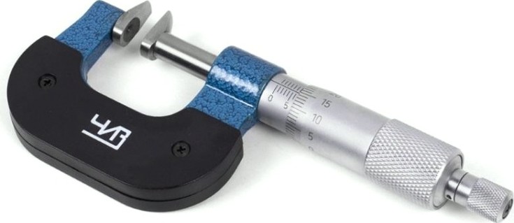 Микрометр ЧИЗ зубомерный МЗ-УС-25 0,01 с усеченными пяткой и винтом ЧИЗ [127256]