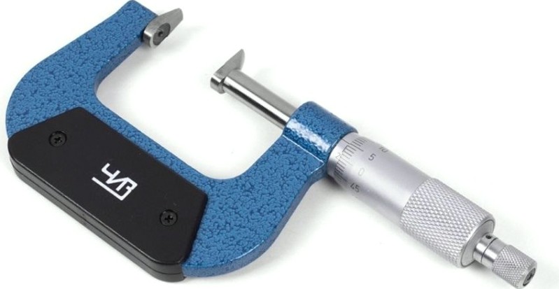 Микрометр ЧИЗ зубомерный МЗ-УС-50 0,01 с усеченными пяткой и винтом ЧИЗ [127257]