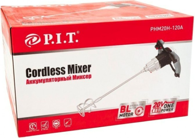 Миксер строительный аккумуляторный P.i.t. PHM20H-120A