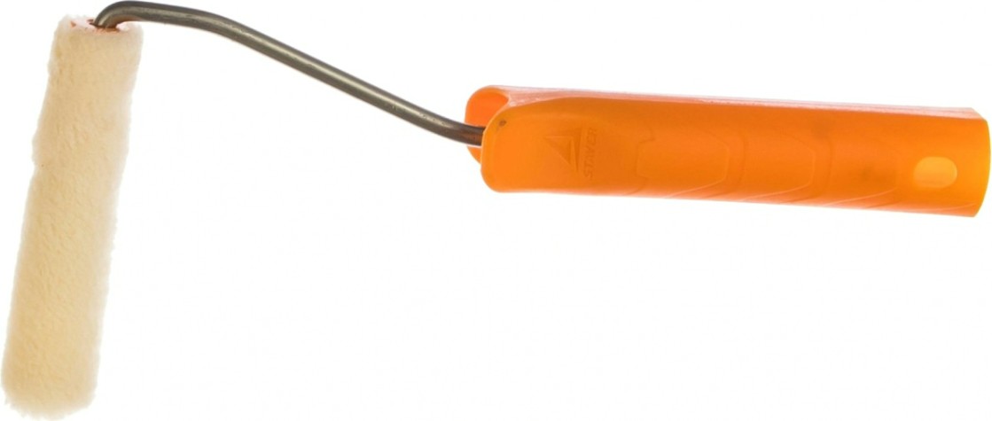 Мини-валик STAYER VELOUR малярный в сборе, ворс 4мм, бюгель 6мм, 15х110мм, [03-0501-11_z01]