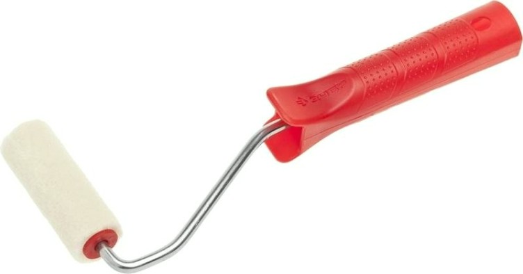 Мини-валик ЗУБР ЭКСПЕРТ "велюр", 100% шерсть, ворс 4мм, ручка 6мм, d=15/70 [03536-07]