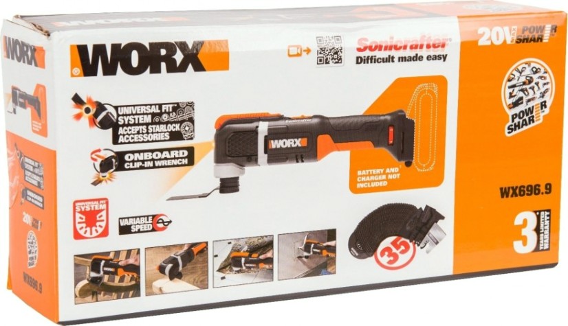 Многофункциональный инструмент аккумуляторный Worx WX696.9 без АКБ и ЗУ [WX696.9]