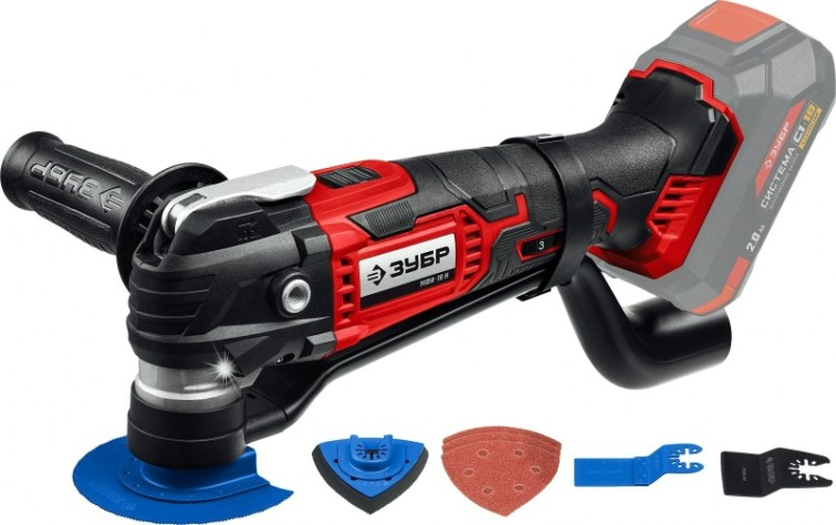 Многофункциональный инструмент аккумуляторный ЗУБР МФИ-18 Н без АКБ и ЗУ