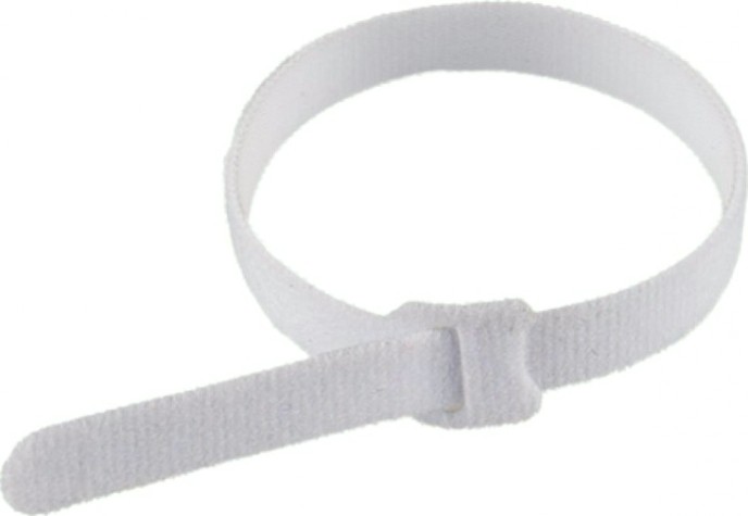 Многоразовый хомут–липучка REXANT 230х13 мм, белый (упак. 12 шт.) [07-7211]