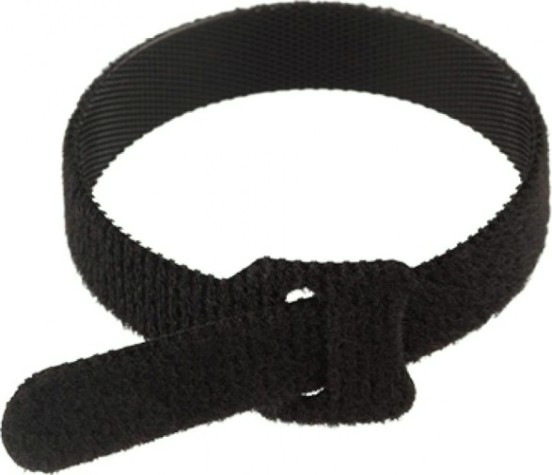 Многоразовый хомут–липучка REXANT 230х13 мм, черный (упак. 12 шт.) [07-7216]