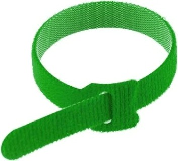 Многоразовый хомут–липучка REXANT 230х13 мм, зеленый (упак. 12 шт.) [07-7213]