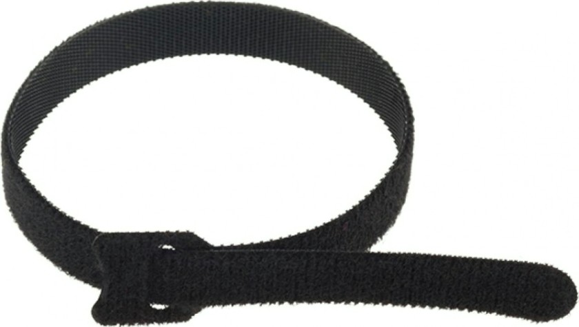 Многоразовый хомут–липучка REXANT 320х14 мм, черный (упак. 12 шт.) [07-7316]