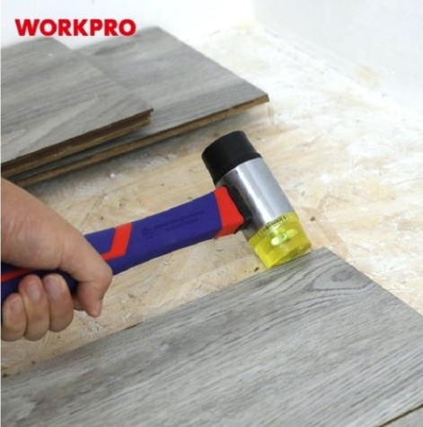 Молоток безинерционный WORKPRO WP241036 с мягкими бойками, с фиберглассовой рукояткой