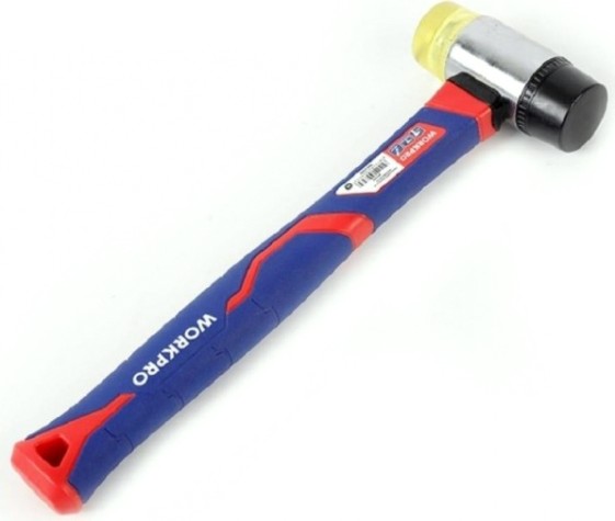 Молоток безинерционный WORKPRO WP241036 с мягкими бойками, с фиберглассовой рукояткой