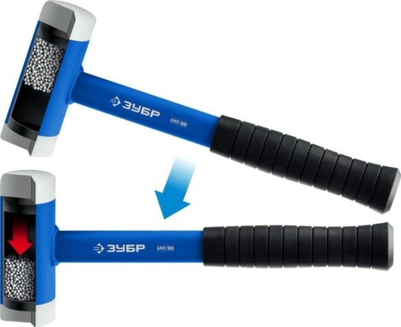 Молоток безинерционный ЗУБР БМП 900 г 50 мм с полиамидными бойками [2043-50]