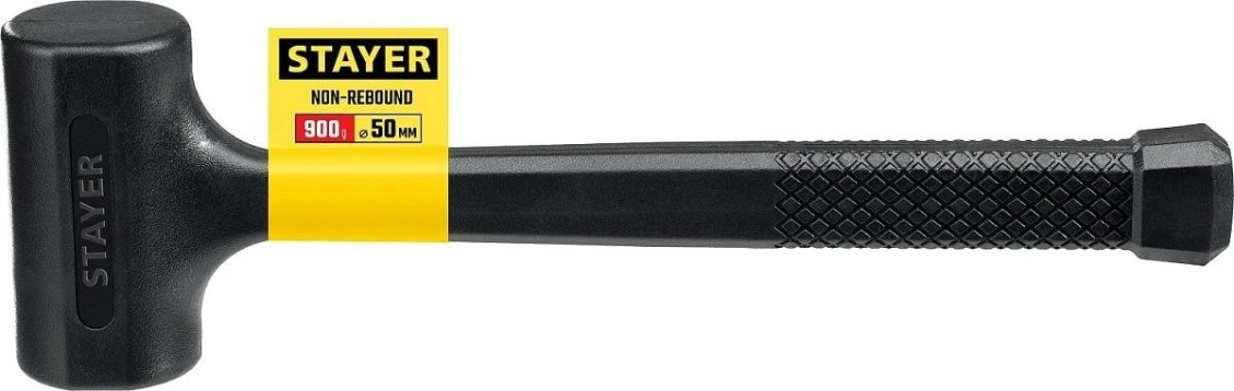 Молоток безынерционный STAYER 900 г облитый эластомером, 50 мм [2042-900]