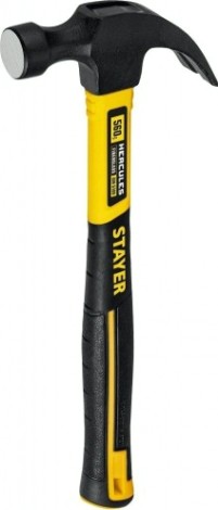 Молоток-гвоздодер STAYER Hercules 560 г столярный с фиберглассовой рукояткой [2026-560_z02]