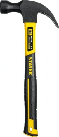 Молоток-гвоздодер STAYER Hercules 680 г столярный с фиберглассовой рукояткой [2026_z02]