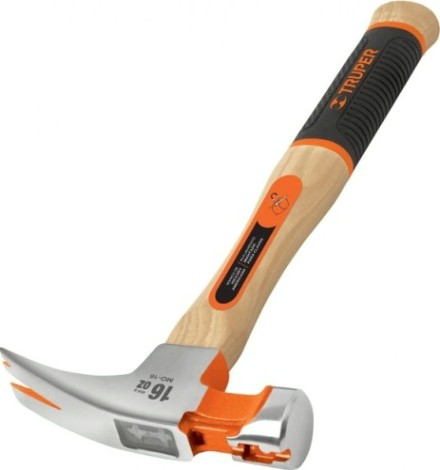 Молоток - гвоздодер TRUPER MOR-16 деревянная ручка 450 гр 16658 [16658]