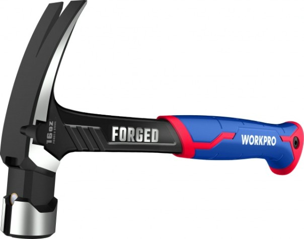Молоток-гвоздодер WORKPRO WP241014 цельнокованый 560гр