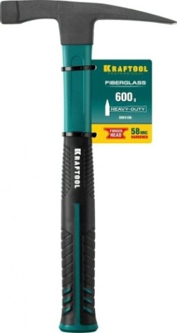 Молоток каменщика KRAFTOOL Fiberglass 600 г с фиберглассовой рукояткой, [20192]