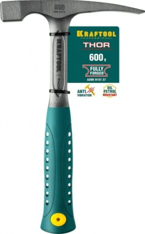 Молоток каменщика KRAFTOOL "THOR" цельнокованный 600 г, [20191]