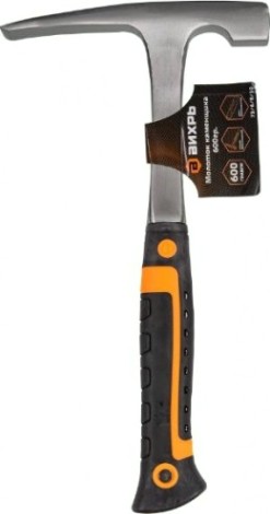 Молоток каменщика ВИХРЬ 600гр. цельнометаллический, двухкомпонентная рукоятка [73/6/8/10]