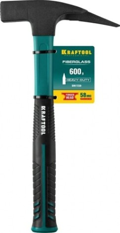 Молоток кровельщика KRAFTOOL Fiberglass 600 г, с фиберглассовой рукояткой [20182]