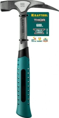 Молоток кровельщика KRAFTOOL "THOR" 600 г, цельнокованый, с магнитом [20181]