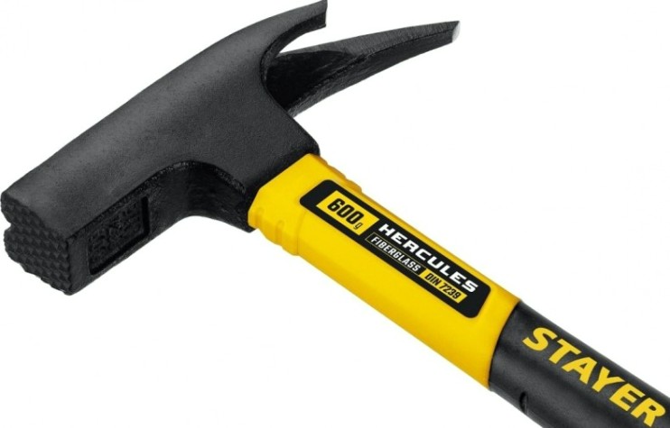 Молоток кровельщика STAYER Hercules 600 г, с фиберглассовой рукояткой [20201_z01]