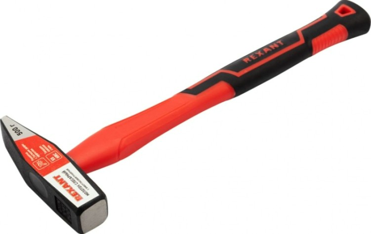Молоток REXANT 12-8115 слесарный с фибергласовой рукояткой 500 г