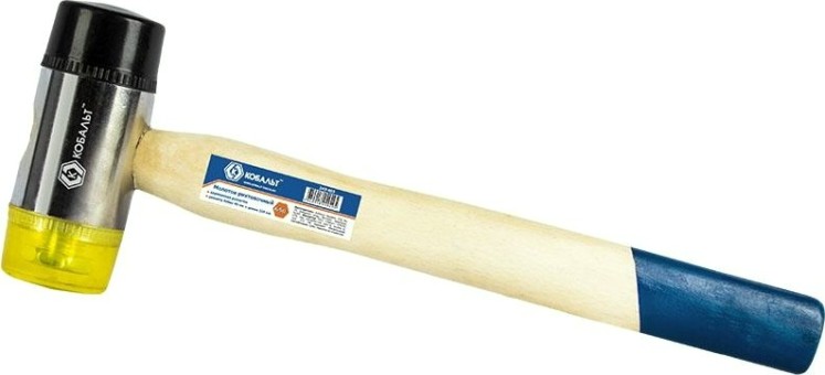 Молоток рихтовочный Кобальт 249-495 45 мм, деревянная рукоятка