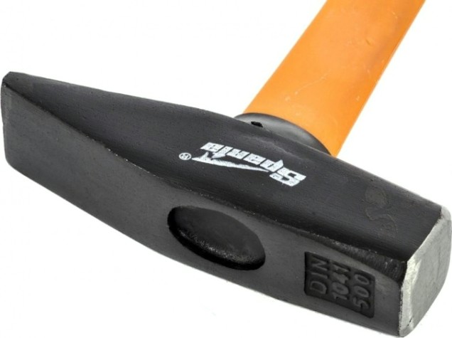 Молоток слесарный Sparta 500 г, фибергласовая обрезиненная рукоятка [10375]