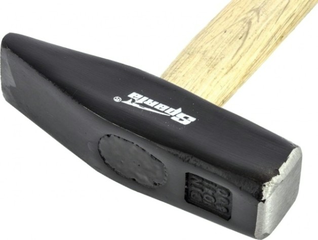 Молоток слесарный Sparta 600 г, квадратный боек, деревянная рукоятка [102125]