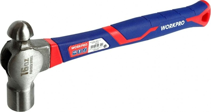 Молоток слесарный WORKPRO WP241029 с круглым бойком 450гр Молоток слесарный WORKPRO WP241029 с круглым бойком 450гр