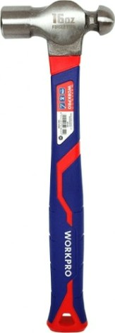 Молоток слесарный WORKPRO WP241030 с круглым бойком 675гр