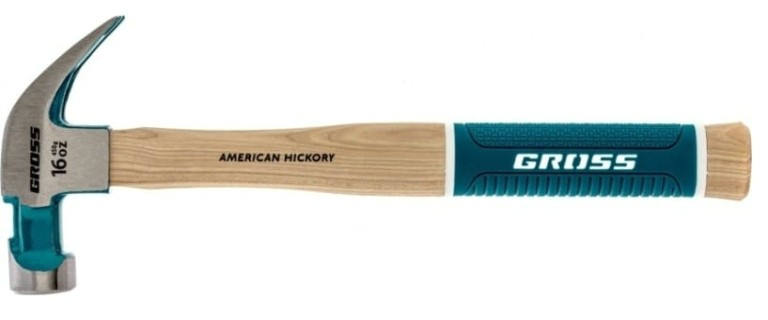 Молоток столярный GROSS 10415 450 г, угол 45