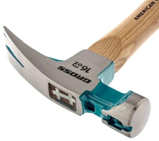 Молоток столярный GROSS 10415 450 г, угол 45 Молоток столярный GROSS 10415 450 г, угол 45