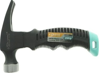 Молоток Sturm 1010-72-FB0250 гвоздодер, черная обрезин. рукоятка, 250гр.