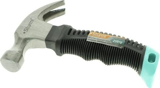 Молоток Sturm 1010-74-FB0250 гвоздодер, полиров. обрезин. рукоятка, 250гр.