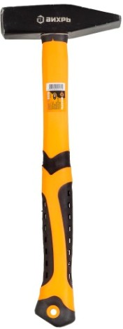 Молоток ВИХРЬ 600гр. квадратный боек, фиберглассовая двухкомпонентная р [73/6/8/6]