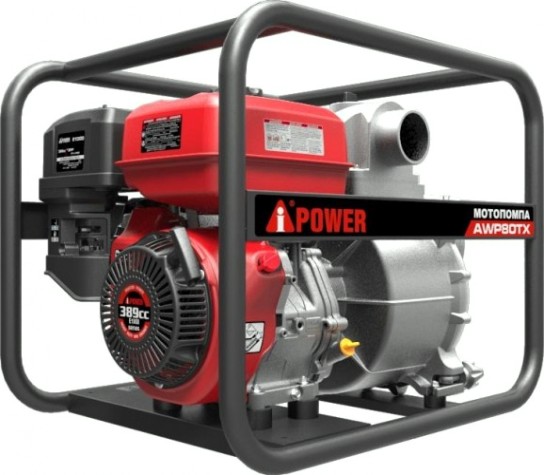 Мотопомпа бензиновая A-iPOWER AWP 80TX для грязной воды [30331]