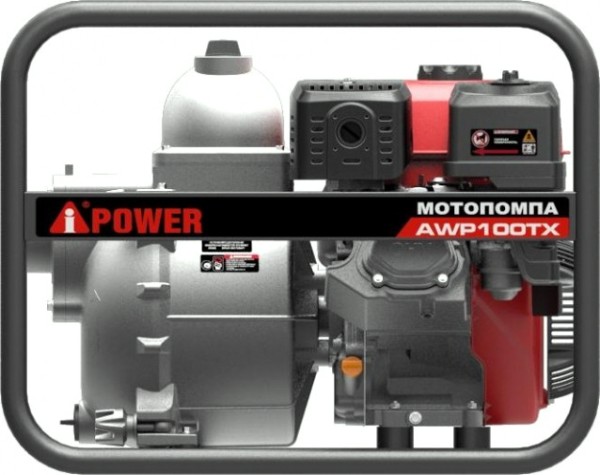 Мотопомпа бензиновая A-iPOWER AWP100TX для грязной воды [30341]