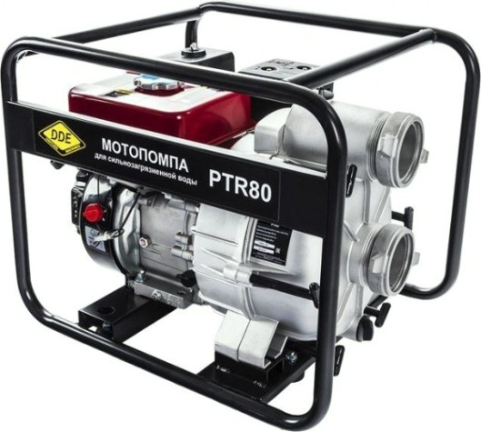 Мотопомпа бензиновая DDE PTR 80 для грязной воды [PTR80]