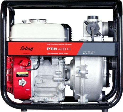 Мотопомпа бензиновая FUBAG PTН 400 H для слабозагрязненной воды, высоконапорная [838244]