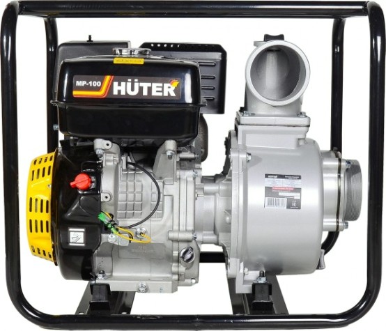 Мотопомпа бензиновая HUTER MP-100 для слабозагрязненной воды [70/11/5]