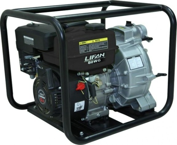 Мотопомпа бензиновая LIFAN 80WG для грязной воды [80WG]