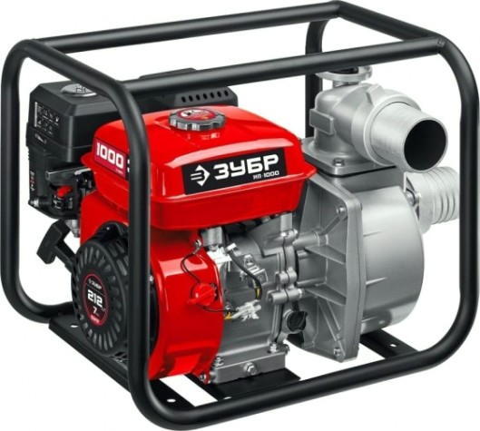 Мотопомпа бензиновая ЗУБР МП-1000 для слабозагрязненной воды [МП-1000]