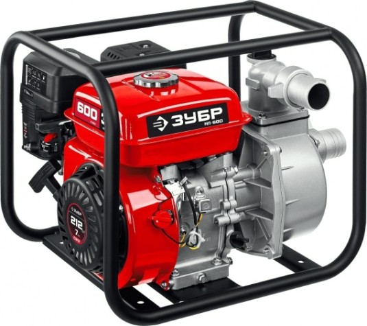 Мотопомпа бензиновая ЗУБР МП- 600 для слабозагрязненной воды [МП-600]