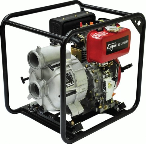 Мотопомпа дизельная ELITECH МД 1100 Д 80 Г для слабозагрязненной воды [193480]