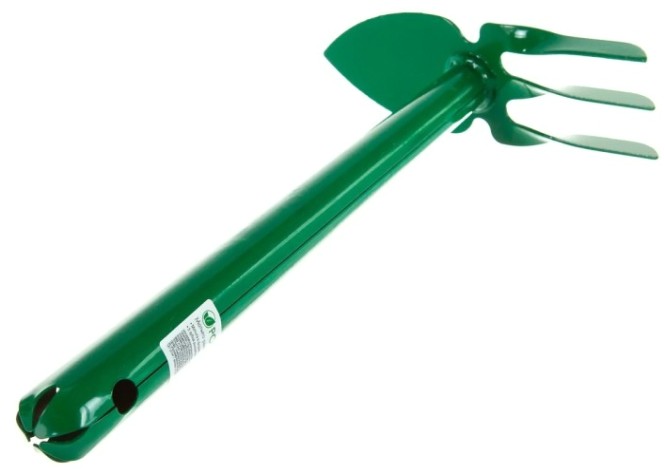 Мотыга-рыхлитель РОСТОК "лепесток+3 зуба" с металлической ручкой, 60 мм [421423]