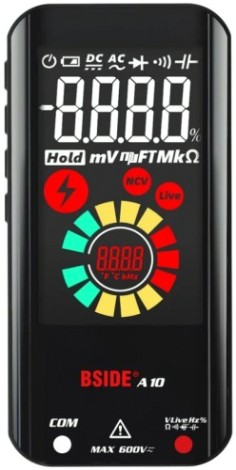 Мультиметр цифровой BSIDE A10 с цветным дисплеем и встроенным аккумулятором [064-0004]