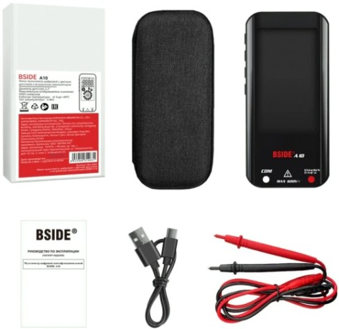 Мультиметр цифровой BSIDE A10 с цветным дисплеем и встроенным аккумулятором [064-0004]