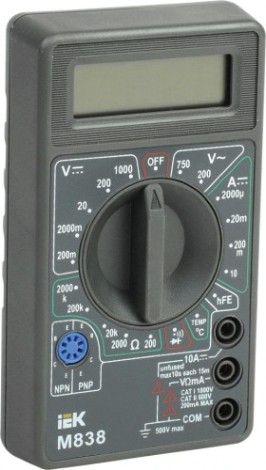 Мультиметр цифровой IEK Universal M838 [TMD-2S-838]