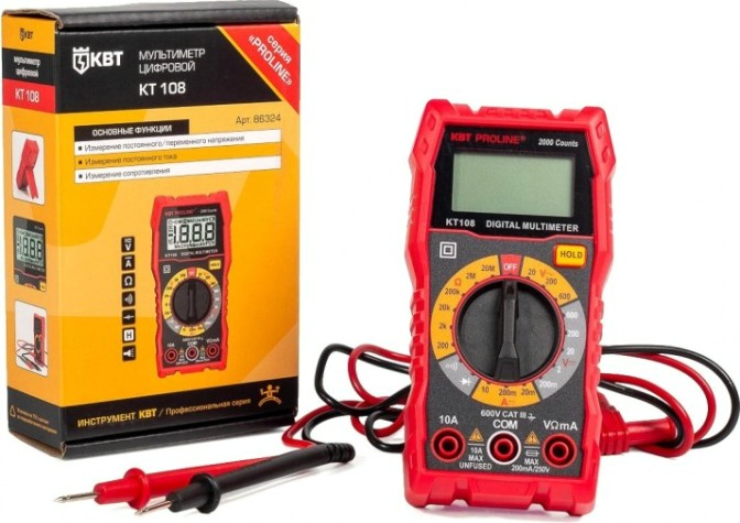 Мультиметр цифровой КВТ KT 108 PROLINE [86324]
